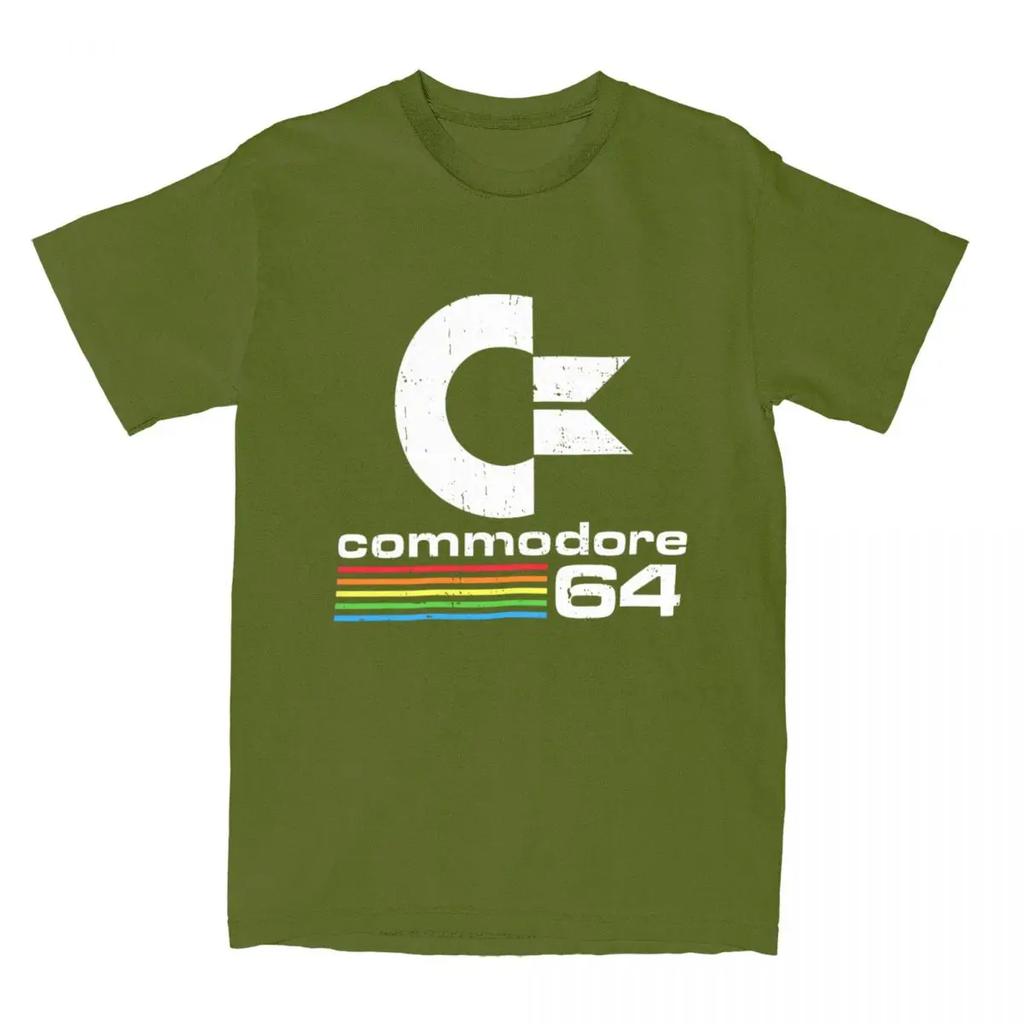 Vintage Commodore 64 Logo Merch T-Shirt for Men Women Retro SID Amiga C64 Novelty Cotton Graphic Printing Tees