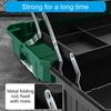 17inch Toolbox Organizers Storage Case With Three Foldable Trays and Lockable Lid, Portable Dividers And Carrying Handle