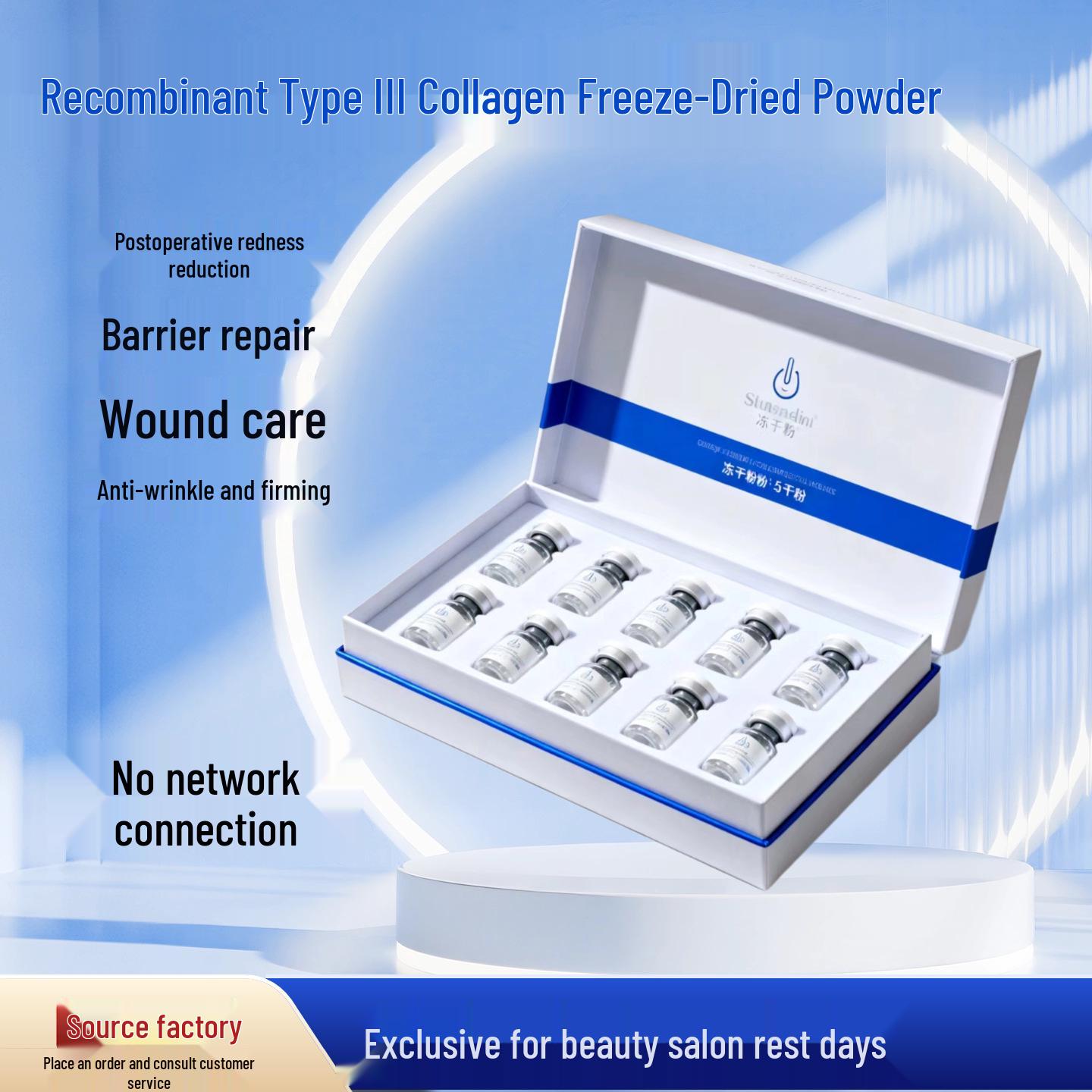 

Type III Collagen Anti-Aging Powder for Reducing Fine Lines and Facial Wrinkles Set