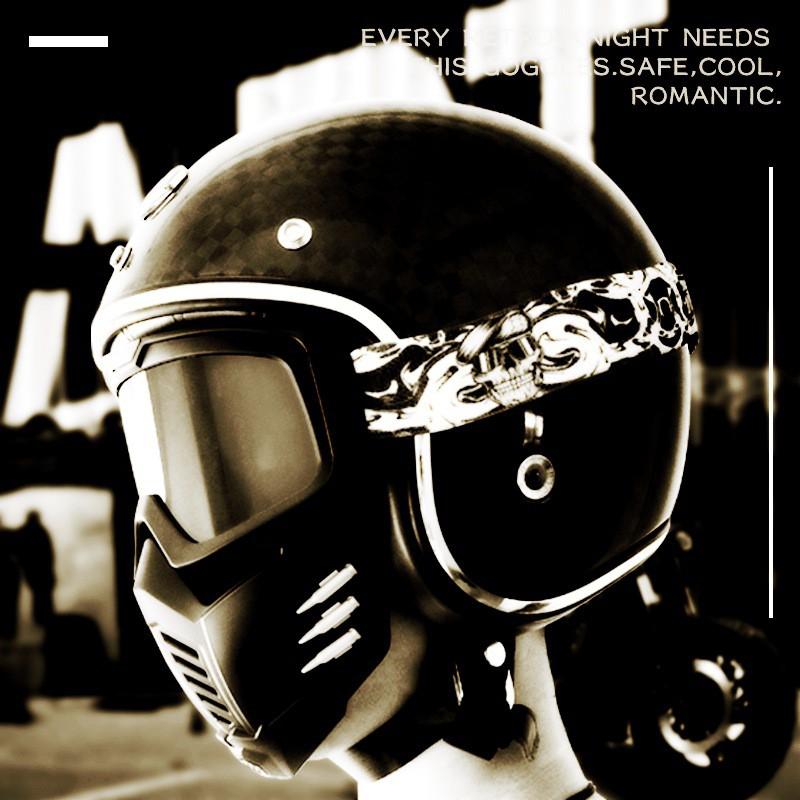 CG18 Retro Kugel-Stil Dual-Use Motorrad Brillenhelm Visier Off-Road ATV Dirt Bike Fahren