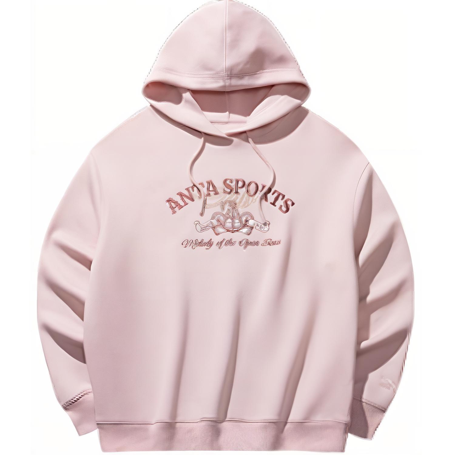 Anta Loose Fit Retro Hoodie Women tops Lychee-Pink 162518718S-2 L