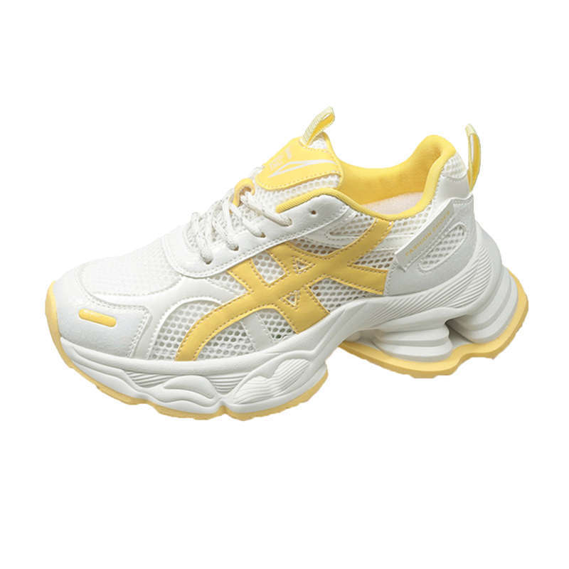 Daddy shoes women's summer 2025 new versatile mesh breathable thick-soled super fire casual sports little white shoes ins tide