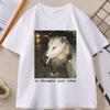 No Thoughts Just Vibes Opossum TShirt Funny Possum Meme Tee Graphic WOMEN TShirt Vintage Streetwear Unisex High Quality Top