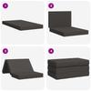 Folding Sofa Bed 80 x 67 x 45 cm Dark Grey