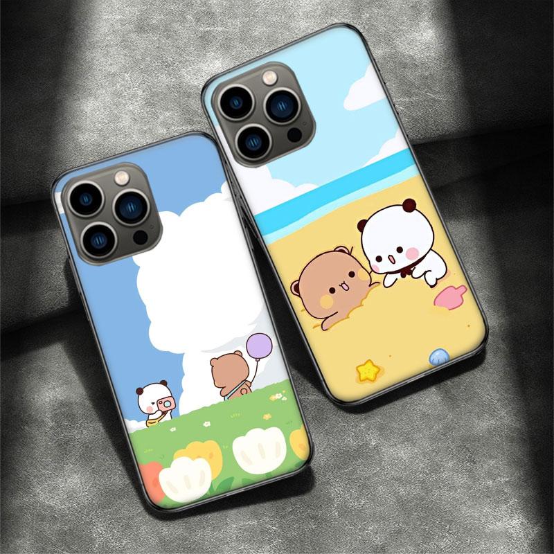 Custodia per Telefono BuBu DuDu Carina Per Iphone 16 15 Plus 13 12 Mini 17Air 16E 11 14 Pro 17 Pro Max Cover Guscio Coque Morbida Trasparente Capa Carina