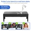 Stretch Bench Cover PU Dining Bench Cover Thick Furniture Protector Slipcover Dustproof Piano Bench Seat Cover Anti-Dust