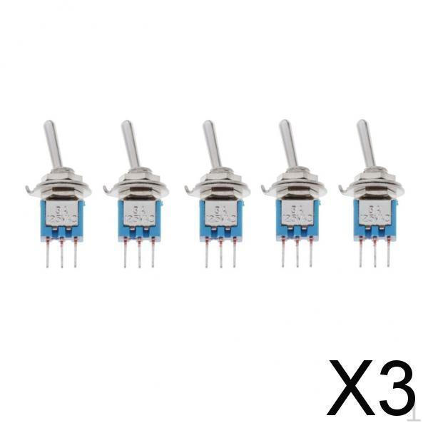 

2x5PCS 3PDT 3Pins on-on PCB Lug Pin Switch , Blue, 3 Pcs