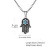 Vintage Men's Necklace,Stainless Steel Totem Natural Stone Pendant Necklace,Ethnic Punk Jewelry Gift