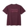 Short Round Odor Quick One Point Short Sleeve Maroon [Champion] T-Shirt, Sleeve, Neck, Antibacterial, Resistant, Drying, Logo, Women's T-Shirt,