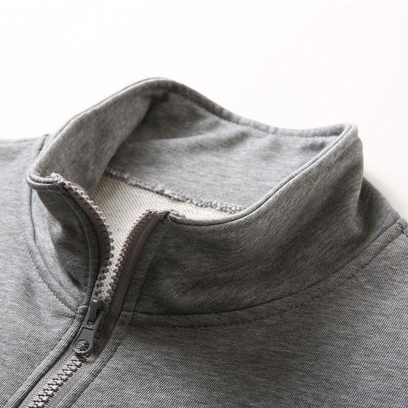 Jacket Men's Stand-up Collar Jacket Simple Sweatshirt Middle-aged Trendy Men's Outdoor Sports Work Clothes Top