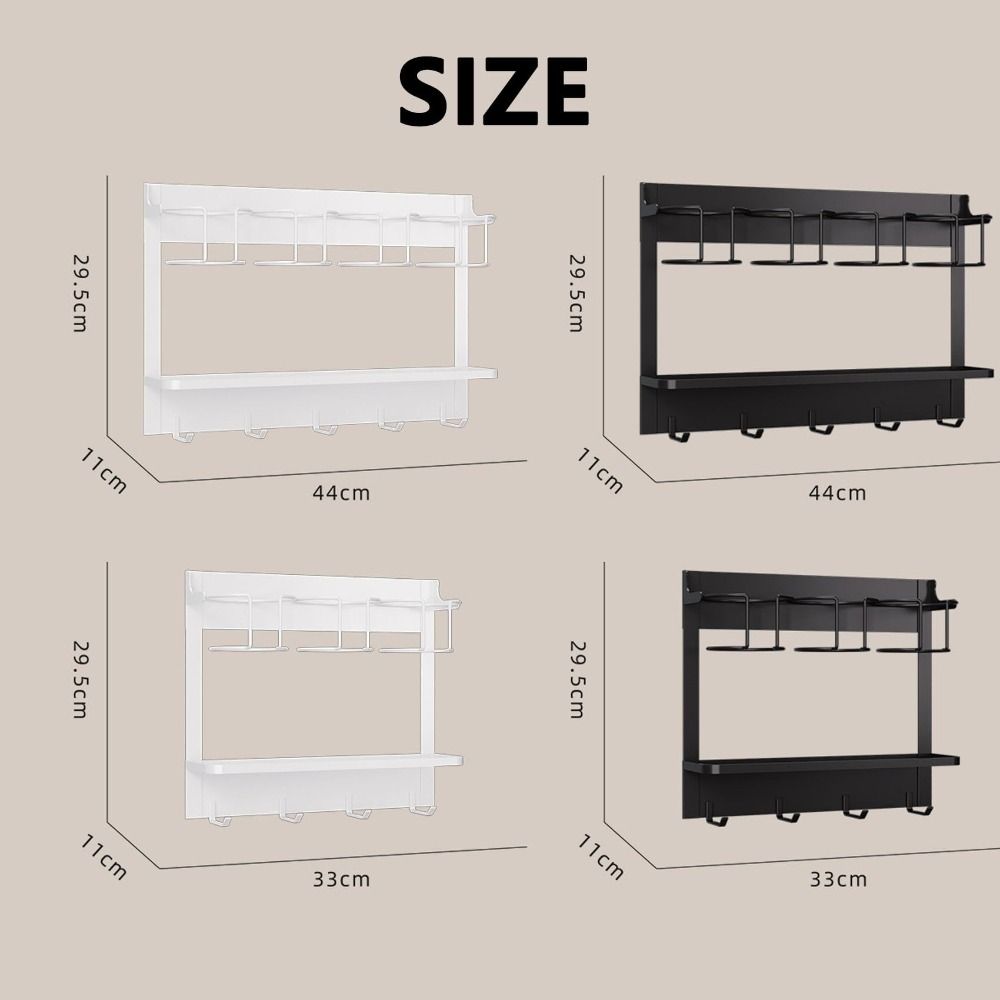 Wall-mounted Fridge Cup Holder Metal Water Bottle Organizer  Easy Installation