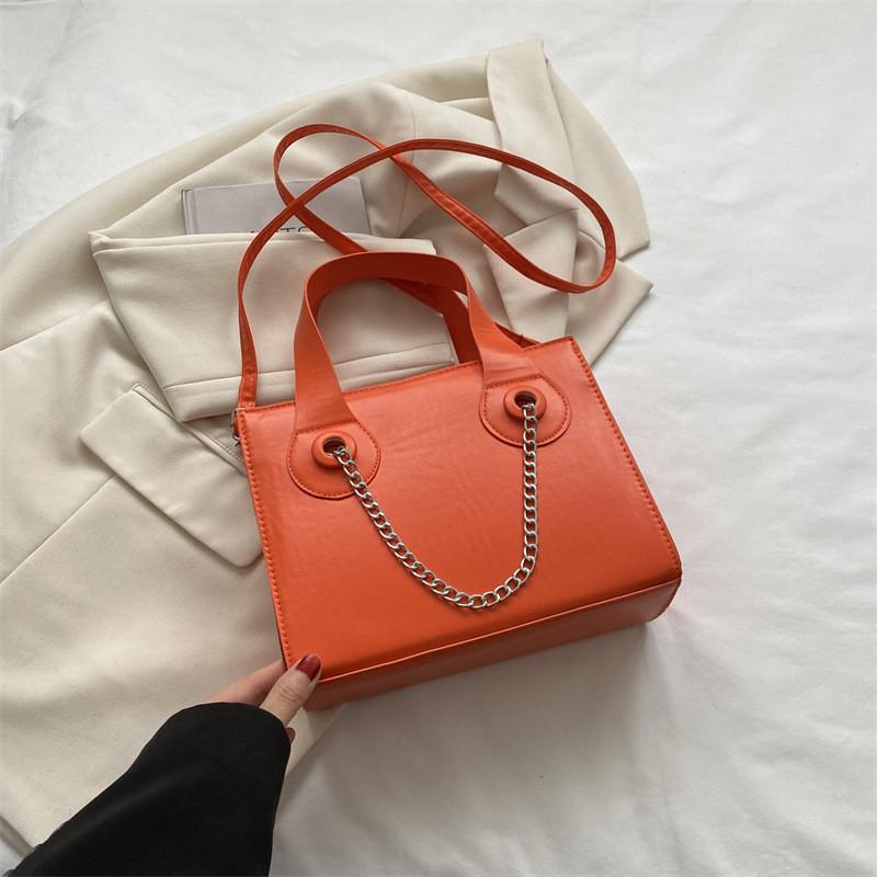 

Fashionable Fall Crossbody Bag With Unique Stitched Elements Available In Four Colors помаранчевий