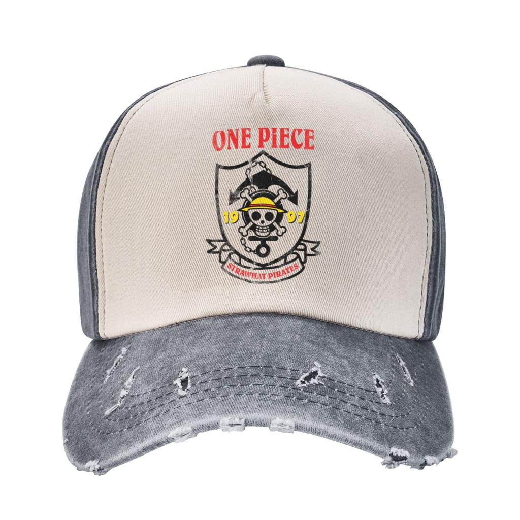 One Piece Straw Hat Baseball Cap Vintage Distressed Washed  Sun Cap Unisex Style Outdoor All Seasons Travel Adjustable Caps Hat