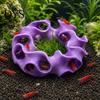 Stable Bottom Decoration for Aquarium 3D Printed Hideout Cave, Wavy Hollow Ring Fish Shrimp Shelter, Landscape Accessories Breeding Hiding Hole Decor,