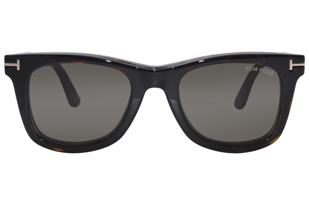 Tom Ford 50mm Sunglasses with Blue Light Filtering Lenses for Men and Made in Italy Dark TF5970-B Clip-on Women, (052 Havana)
