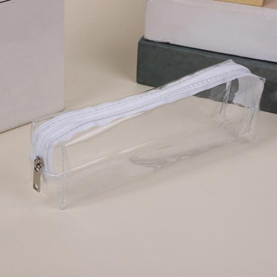 Transparente Bleistifttasche, tragbare Reißverschlusstasche, multifunktionale Kosmetiktasche, Make-up-Werkzeug, Schreibwaren-Organizer, Büro, Schulbedarf