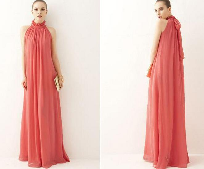 Women's Extra Long Fairy Beach Dress - Summer Chiffon, Plus Size, Spaghetti Strap