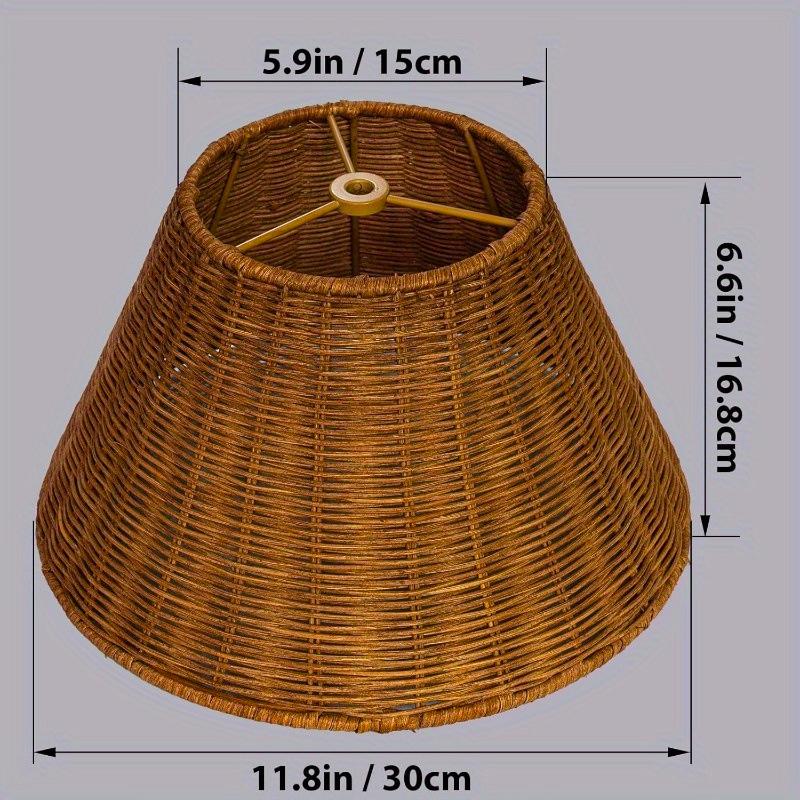 Abajur Boem din Bambus Țesut Manual cu Frânghie de Hârtie
