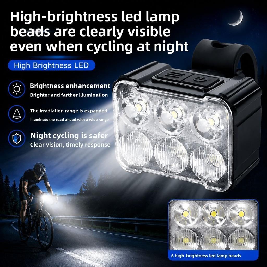 Bicycle Front And Rear Led Lights Set Rechargeable For Night Riding And City Commuting
