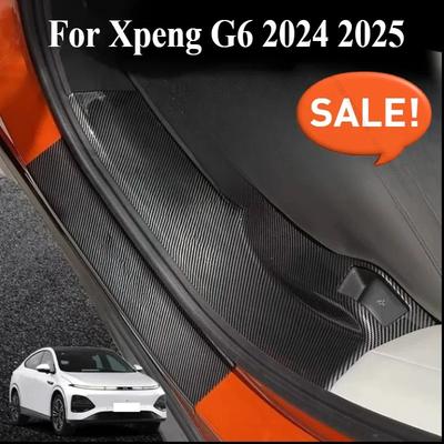 Front Rear Door Sill Protector Cover For Xpeng G6 2026 2025 Carbon Fiber Anti Kick ABS Pedal Guards Inner Strip Threshold