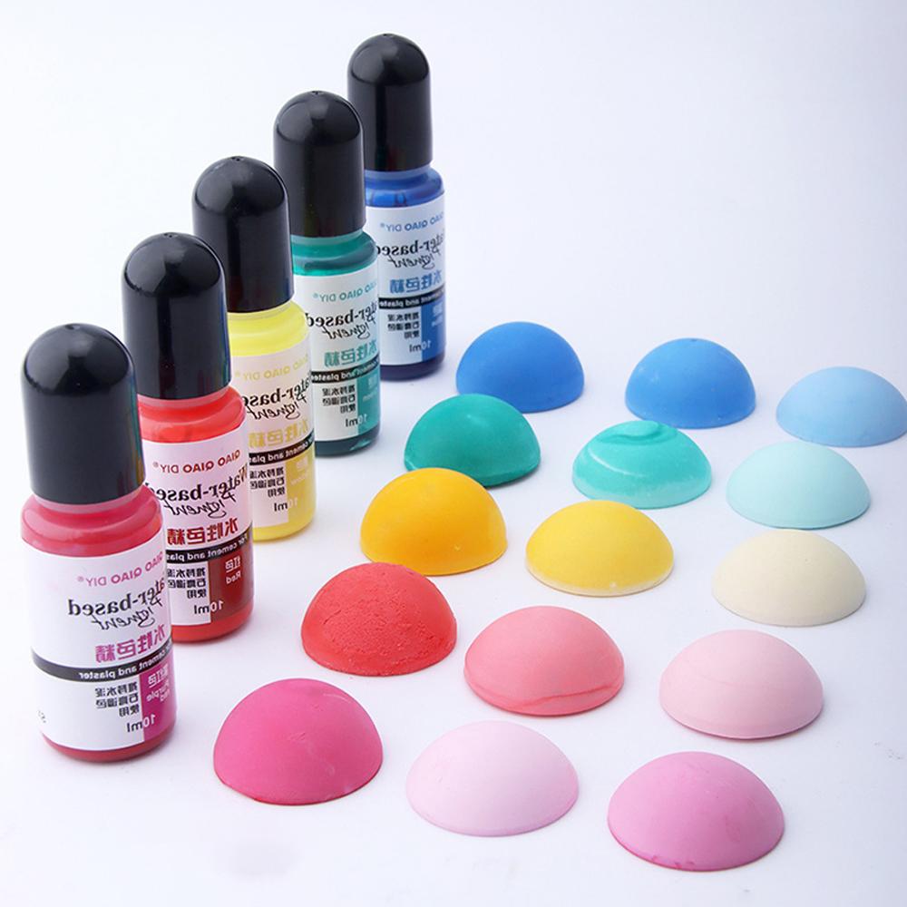 12 Colors 10ml Gypsum Cement Pigment Liquid Dyeing Handmade Plaster Craft Making Concentrate Coloring Dye Gypsum Powder Color