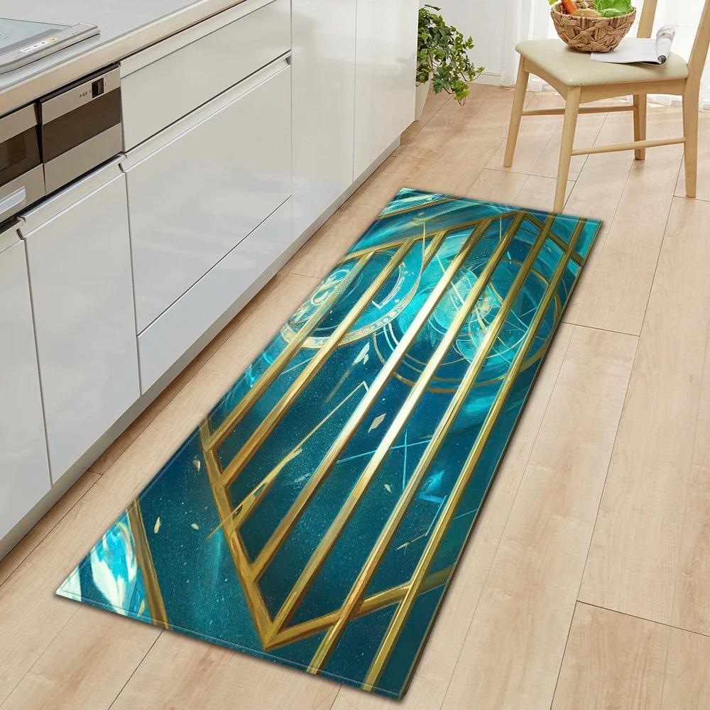 Creative Colorful Geometric Pattern Home Kitchen Floor Mat Door Front Decoration Floor Mat