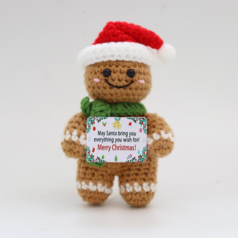 Knitted Doll Christmas Decoration Ornament Reindeer Snowman Santa Claus Handmade Woolen Christmas Ornaments Navidad Natal Gift