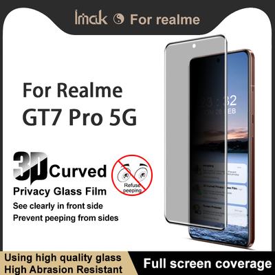 For Realme GT7 Pro 5G Glass IMAK 3D Curved Privacy Tempered Glass Full Screen Coverage Film