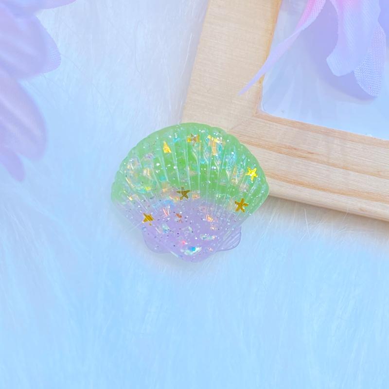 10Pcs New 23*26mm Cute Beautiful Shells Flat Back Resin Cabochons Scrapbooking DIY Jewelry Craft Decoration Accessorie Q28