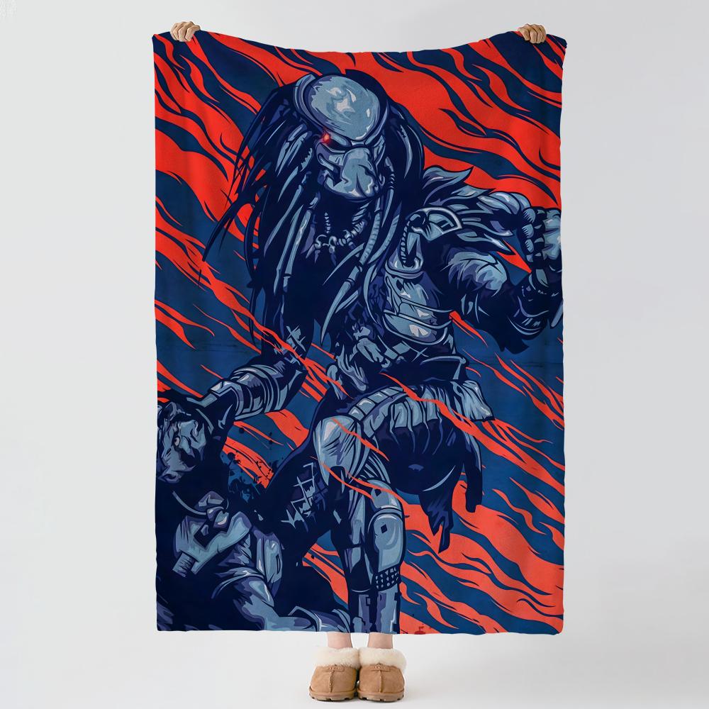 movie P-Predator-r Throw Thick Comfort Flannel Quilt, Multi-scene Use Indoor Outdoor Daily Nap
