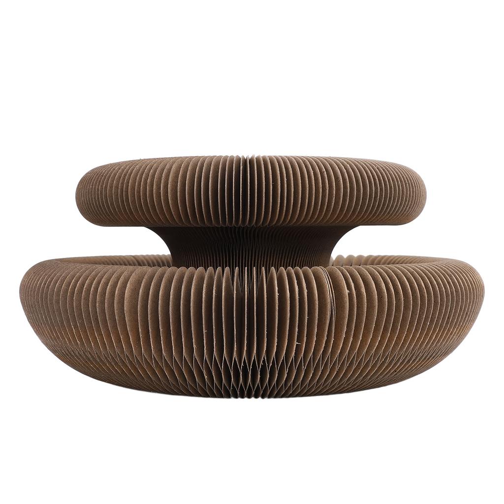 Cat Accordion Scratcher Corrugated Paper with Bell Ball Anti Scratch Foldable Cat Scratching Board