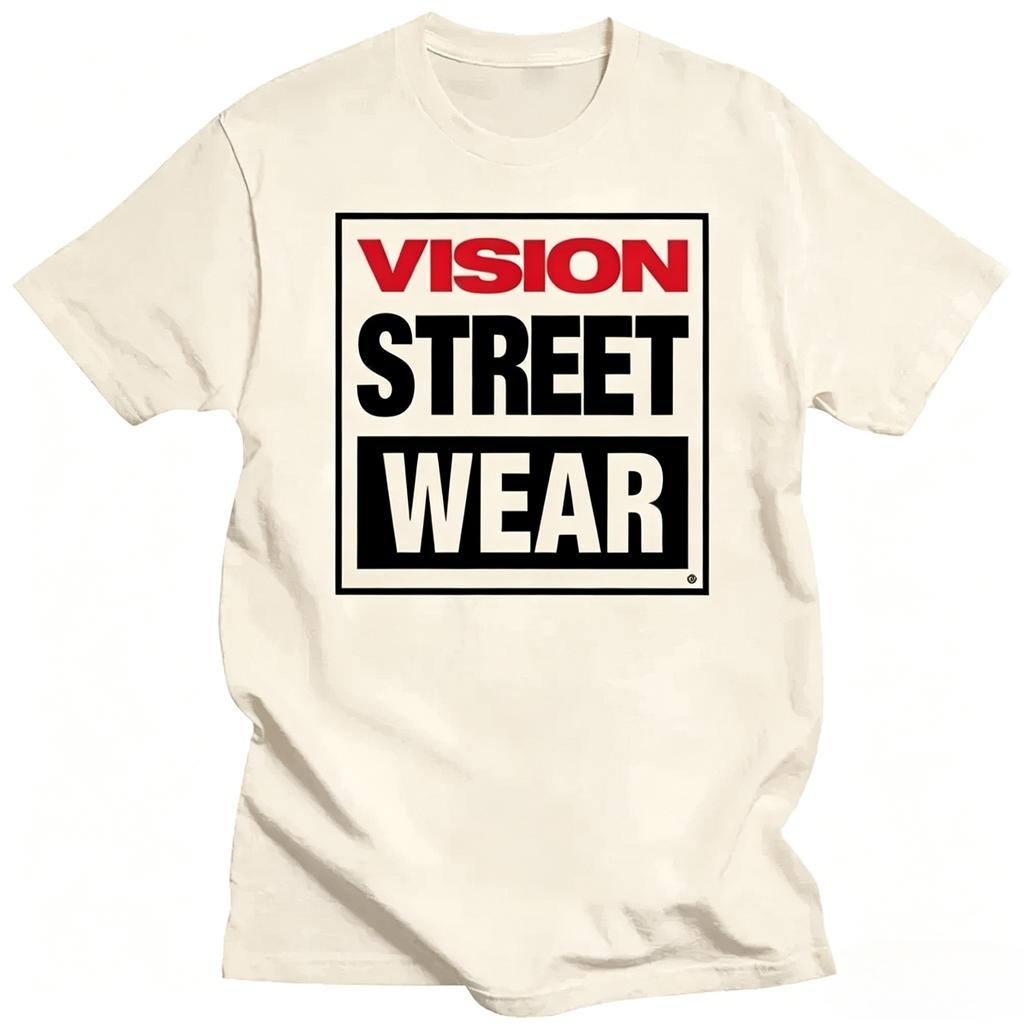 Oversized Unisex Tees Vision Street Wear Print Short Sleeve All Season Casual Pullover Crewneck Tops Unisex T Shirt Unisex Tshirts