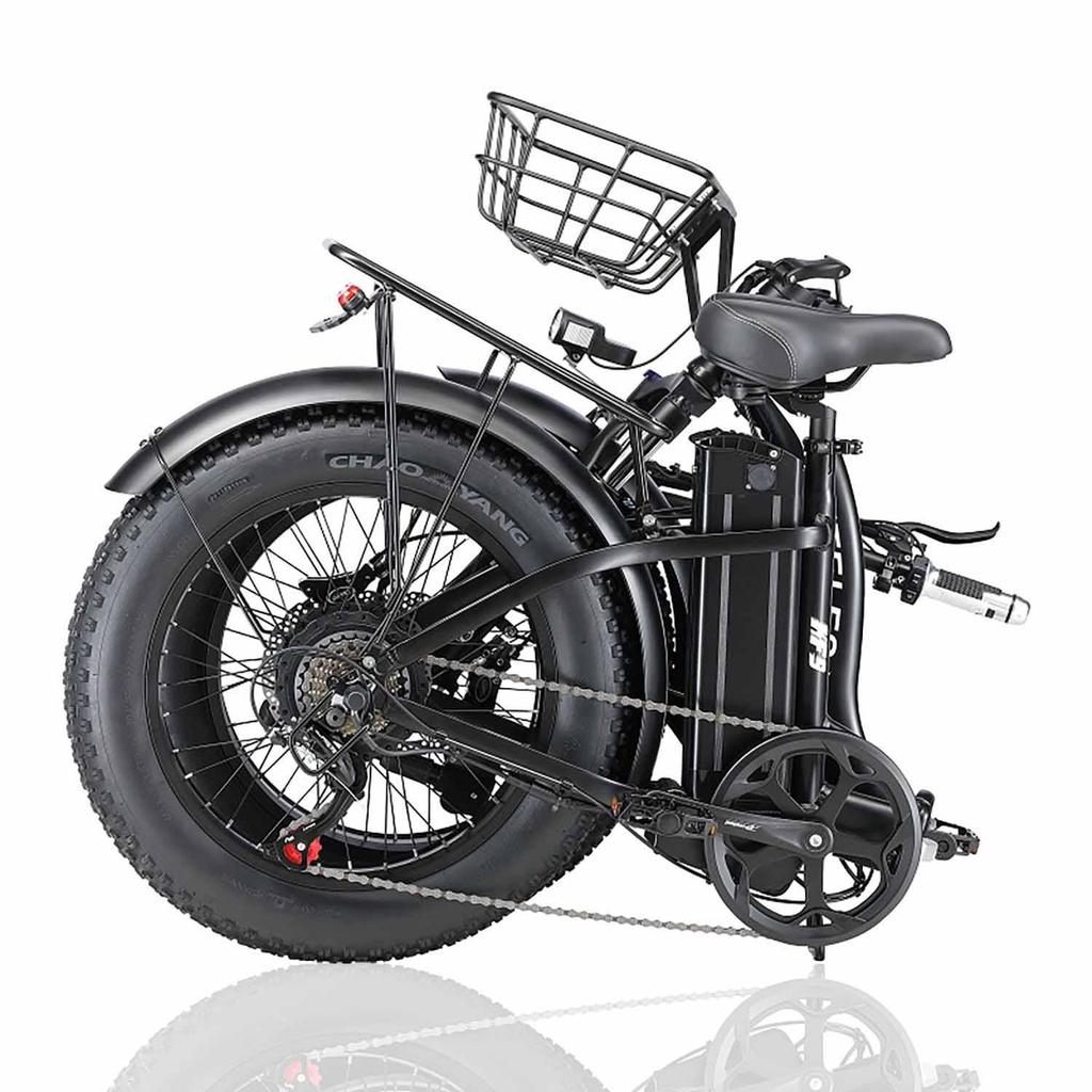 Keteles KF9 Folding Electric Bike, 1000W Motor, 48V 35Ah Battery, 20*4.0'' Fat Tires, Hydraulic brake, Yolin Color Display, 7 Speed