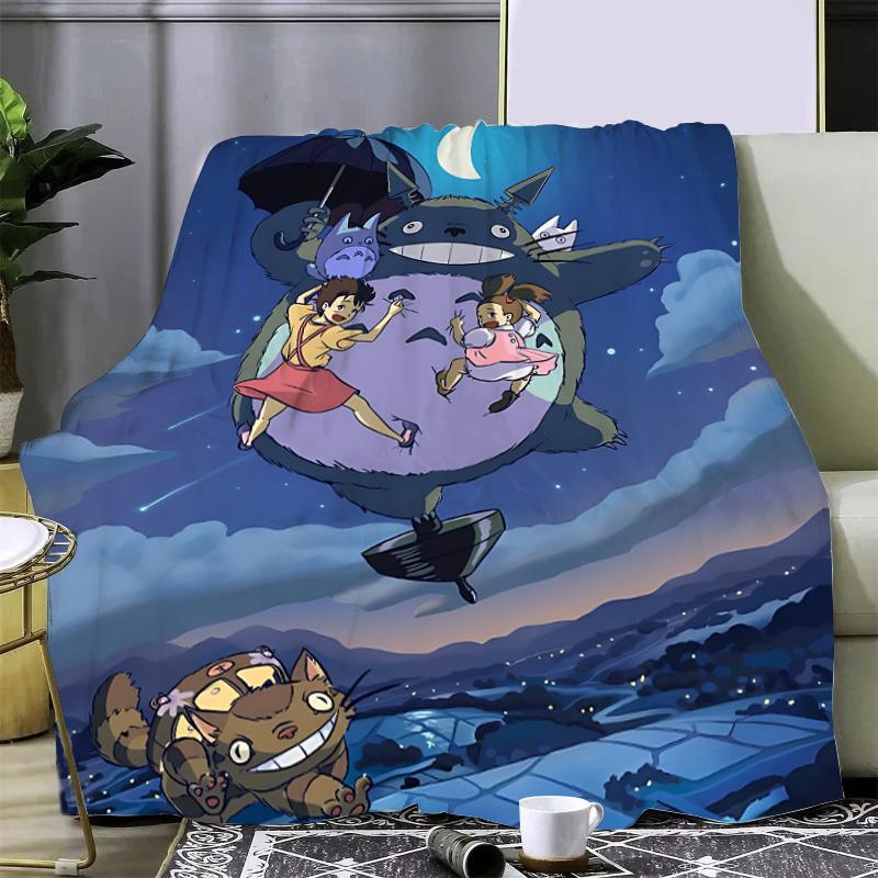 

Cartoon Printed Blanket Picnic Blankets Warm Blanket Soft and Comfortable Blanket T-TotoroS Home Travel Birthday Gift 30x40in