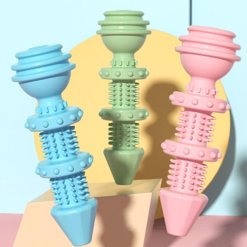 Dog Molar Supplies Dog Chew Toy Stick Soft Tooth Cleaning Massage Point Toothpaste Pet Toothbrush Molar Pet Toy