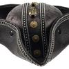Brauner PU-Leder-Piratenhut für Damen und Herren Dreispitz-Piratenhut für LARP Cosplays Kostümzubehör