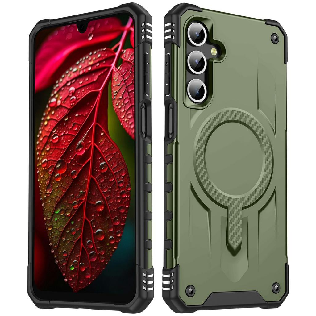 For Samsung Galaxy A15 5G/4G Case Compatible with MagSafe Four Corner Airbags PC+TPU Phone Cover