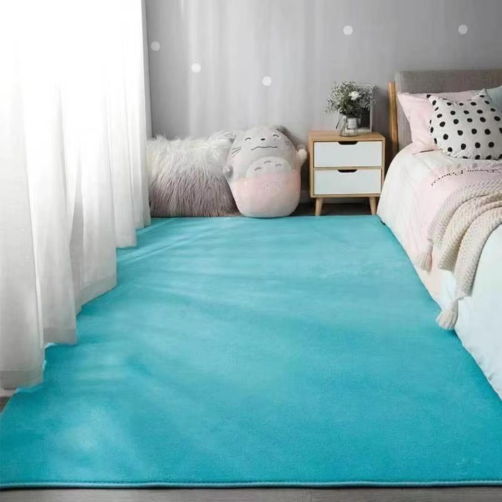 Modern Solid Colors Theme Carpet Bedroom Bedside Soft Nonslip Rug Living Room Sofa Decor Carpet Lounge Coffee Table Floor Mat