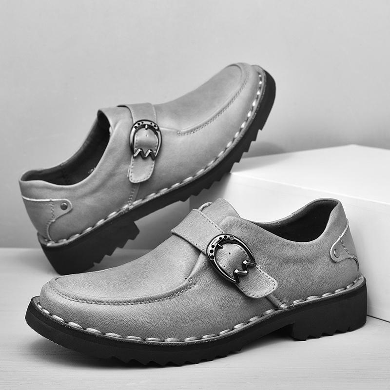 Vintage Style Men Casual Shoes Genuine Leather Man Loafers Fashion Comfortable Dress Shoes Handmade Male Driving Shoes Moccasins