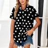 Women Blouses Short Sleeve Button Down Shirts Business Casual Dressy Work Tops Summer Spring Clothes