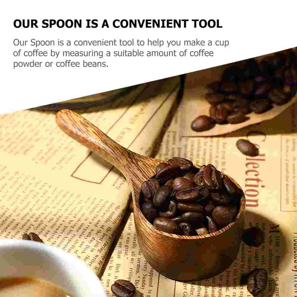 Acacia Wood Measuring Spoon Kitchen Spoons Wooden Coffee Beans Snack Bowl Scoop Milk Powder Cups
