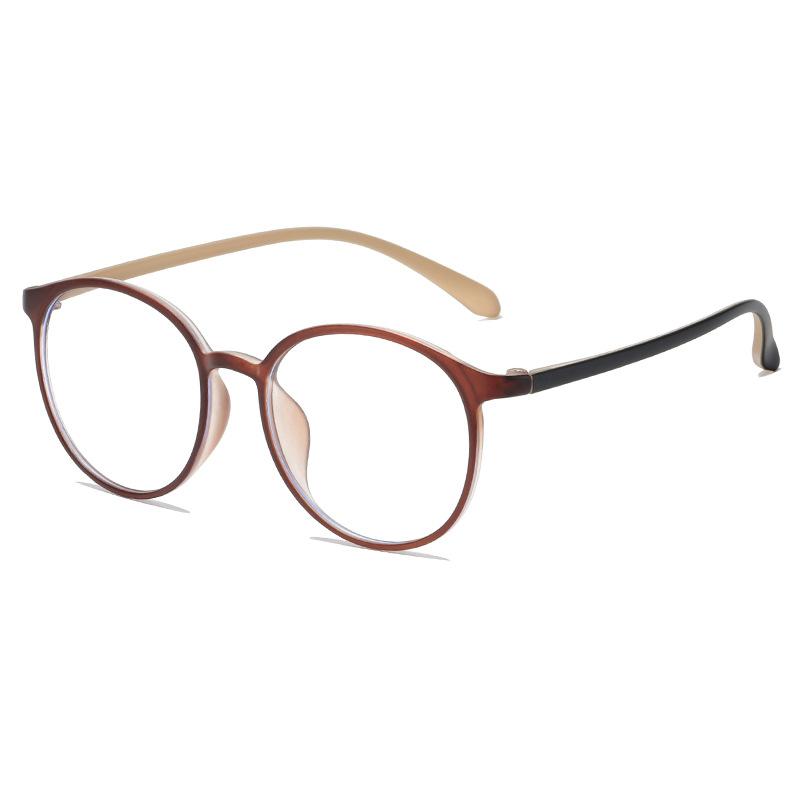 Vintage Round Computer Glasses Classic Tranpsparent Minus Diopter Eyewear Blue Light Blocking Prescription Glasses 0 To -4.0