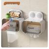 Taile Suction Cup Wall-Mounted Tissue Box with Storage