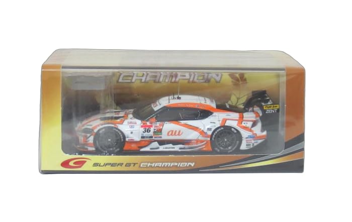 

Spark scale TGR TEAM au GR Supra Super GT GT500 2024 Champion Sho Yamashita with Champion Finished Sponsor Logo Diecast Car 1/43 TOM S #36