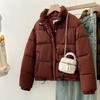 Down cotton-padded clothes women's short winter new stand-up collar loose thickened bread clothes cotton-padded jacket