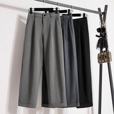 DIMANAF 2024 Taglie Forti Nuovi Pantaloni Lunghi Donna Elastici Larghi Vita Alta Harem Vintage Larghi Casual Pantaloni Base Pantaloni Lisci