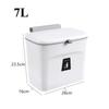 7/10L Wall Mounted Trash Can Household Galley Waste Bin Hanging Bathroom Trash Can with Lid Food Garbage Bin Kitchen Accessories