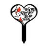 Memorial Marker for Cemetery Heart Plaque Garden Stake Mom Decoration Stake for Outdoor Yard Garden