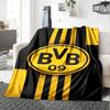 BVB Borussia Dortmund Striscia Giallo Nera Stemma Stampato Coperta in Flanella Morbida Calda Coperta Plaid Tifoso Sportivo Decorazione Casa per Divano Camera da Letto Viaggio