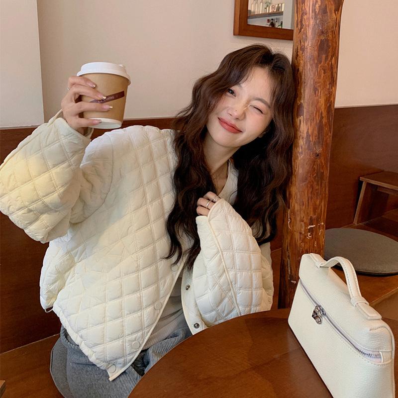 

Down cotton clothes winter short fashion small fashion light cotton clothes padded loose coat women S